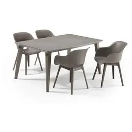 ALLIBERT Lima 160 Gartentisch 160 x 97 x 74 cm cappuccino