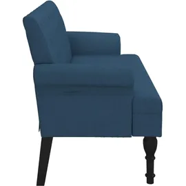 vidaXL Sitzbank mit Rückenlehne Blau 120x62x75,5 cm Stoff