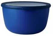 Mepal Frischhaltedose cirqula rund, 3000 ml, Auslaufsichere Multischüssel mit Deckel, Farbe: vivid blue