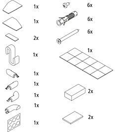 Kermi Montage-Kleinteile 2535036 für Seitenwand FX UWD