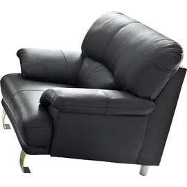 TRENDMANUFAKTUR Sessel Cecilia Kunstleder 112 x 87 x 89 cm Schwarz