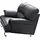TRENDMANUFAKTUR Sessel Cecilia Kunstleder 112 x 87 x 89 cm Schwarz