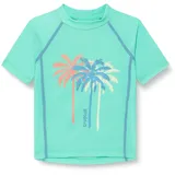Playshoes UV-Schutz Bade Shirt Unisex Kinder Schwimmshirt Badebekleidung, Palmen Mint, 74/80