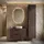 Badplaats Rimini Badezimmerschrank 38 x 33 x 170 cm Walnuss Braun MDF/Spanplatte/Massivholz
