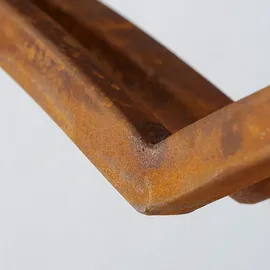 ETC Shop Kaminholzregal 2er Set Eisen Edelrost 75 cm Braun