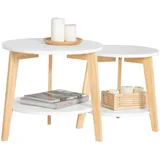 SoBuy SoBuy, Couchtisch, Weiß, Holzwerkstoff, 50x45x46 cm, Wohnzimmer, Wohnzimmertische, Beistelltische