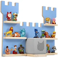 Tectake Kinderregal MyLittleStory Fortress 56 x 15,5 x 43 cm Kiefer blau