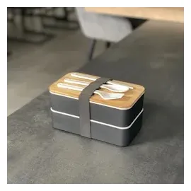 Intirilife Lunch Box Bento Box in Schwarz | Gr.: onesize