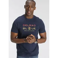 Delmao T-Shirt, Kurzarm, bedruckt, Rundhals, aus 100% Baumwolle, blau
