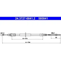 ATE Seilzug, Feststellbremse