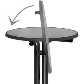 Beautissu Stehtisch Sylt Ø 70 cm Grau,
