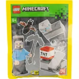 LEGO® Minecraft Paperbag – Steve in der Diamantenmine | Kompaktes Bauset mit Figur & Zubehör NEU! Menge 1x - Bunt