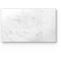 deqori Schneidebrett 'Marmorplatte im Detail', Glas, Platte Frühstücksbrett Schneideplatte weiß 23 cm x 14 cm