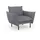 OTTO home Cocktailsessel Stine Polyester 96 x 86 x 86 cm Grau