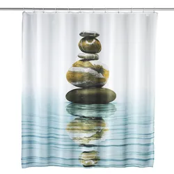 WENKO Duschvorhang Meditation 180 x 200 cm Polyester