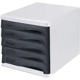 Helit Schubladenbox 26,5 x 34,0 x 25,0 cm 5-tlg. schwarz