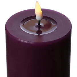 Deluxe Homeart LED Kerze Mia 20 cm 10 cm lila
