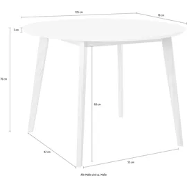 OTTO home Cody Ø 105 cm weiß