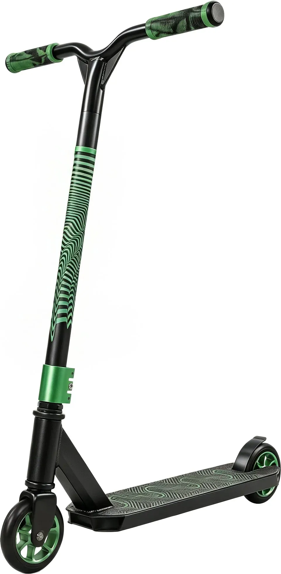 SPORTNOW Akrobatik-Scooter, Freestyle-Scooter mit 360°-Lenker, ABEC-9-Lager, 120-mm-PU-Räder, Aluminium-Stahl-Rahmen, rutschfest, für Jugendliche und Erwachsene, für Skatepark, Grün   Aosom