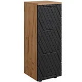 Vicco Midischrank Irma Goldkraft Eiche/Anthrazit 30 x 81 cm mit 1 Schublade 2 Fächer Badezimmer