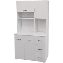 Hti-Living Küchenschrank Weiß Blanca 100 x 180 x 40 cm Weiß