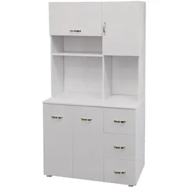 Hti-Living Küchenschrank Weiß Blanca 100 x 180 x 40 cm Weiß
