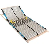 Stabiler Lattenrost 100x200, 42 Latten, Kopfteil verstellbar, 7 Komfortzonen, 6-fache-Härteregulierung, Made in Germany, Traglast bis 150Kg, Federholzrahmen, Lattenrahmen Buche, Lattenrost 100 x 200cm