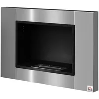 Homcom Ethanol-Kamin, Silber, Metall, 14x54x80 cm Kleinmöbel, Kamine -