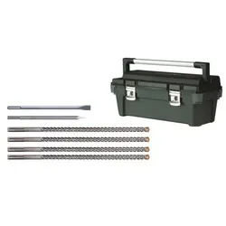 4 SDS-max Bohrer und 2 Meißel im Koffer