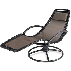CASARIA® Sonnenliege Wetterfest Gartenliege mit Armlehne Kissen Liegestuhl Garten Braun