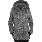 URBAN CLASSICS Ladies Melange Teddy Zip Hoody - Grau