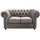 Lifestyle for Home 2-Sitzer Sofa Chesterfield Couch in Samt grau 156 cm - Grau