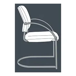 TOPSTAR Besucherstuhl schwarz Visit 20 Net NV490G200 Freischw.