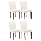 CLP 4er Set Esszimmerstuhl Ina Stoff cappuccino : creme