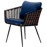 Xlmoebel Sessel Eleganter zeitgemäßer Rattan-Einzelsessel in Braun für luxuriöse (Sessel), Hergestellt in Europa braun