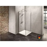 Dusbad Vital 2 Duschkabine mit Drehtür links 100 x 200 cm ESG-Glas