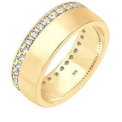 Elli Bandring Kristalle Funkelnd 925 Silber Ringe   Damen 