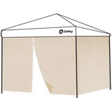 Sekey 2 Seitenteile Seitenwände für Pavillon 3×3m Wasserdicht für Festzelt, Partyzelt 1fenster, Taupe - Sekey