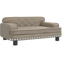 vidaXL Kindersofa, Couch für Kinder, Kindercouch mit runden Kanten, Kindersessel Minisofa Polstersofa Kindermöbel Sofa Kinderzimmer, Cappuccino Kunstleder