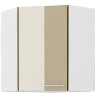 Küchen-Preisbombe Eckhängeschrank 60x60 cm Cappuccino Hochglanz