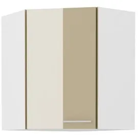 Küchen-Preisbombe Eckhängeschrank 60x60 cm Cappuccino Hochglanz