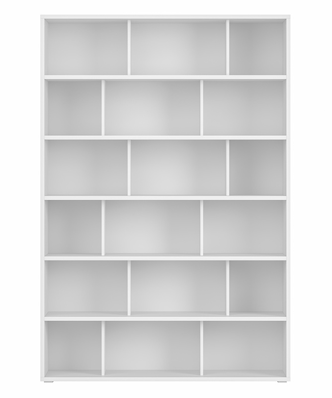 Bibliothèque scandinave blanc mat L140 cm EPURE