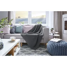 Primera Strick Kuscheldecke 130 x 170 cm Grau