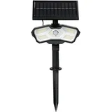 EasyMaxx Solarleuchte Kunststoff, Stahl 30,0 cm inkl. Bewegungsmelder schwarz