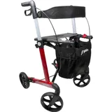 FabaCare Leichtgewichtrollator Leopard faltbar Rot