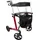 FabaCare Leichtgewichtrollator Leopard faltbar Rot
