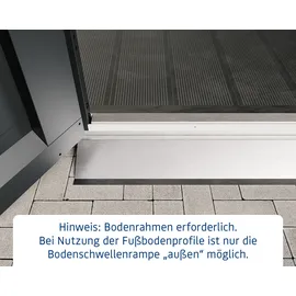 Hörmann Bodenschwellenrampe 103 x 11 x 4 cm Silber