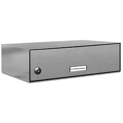 AL Briefkastensysteme 1 Fach Premium Edelstahl Durchwurf Briefkasten Anlage für Post Post A4, modern, robust, wetterfest, Artikelnummer: 132V1DZ1