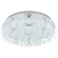 EGLO Deckenleuchte Deckenlampe 4 Flammig Glas Chrom Eglo Lampe