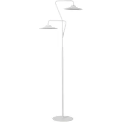 Stehlampe LED Metall weiß 140 cm 2-flammig Kegelform GALETTI